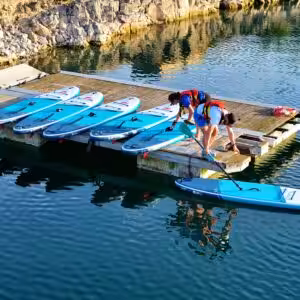 Paddleboarding hire and water access at The Lake near Bristol