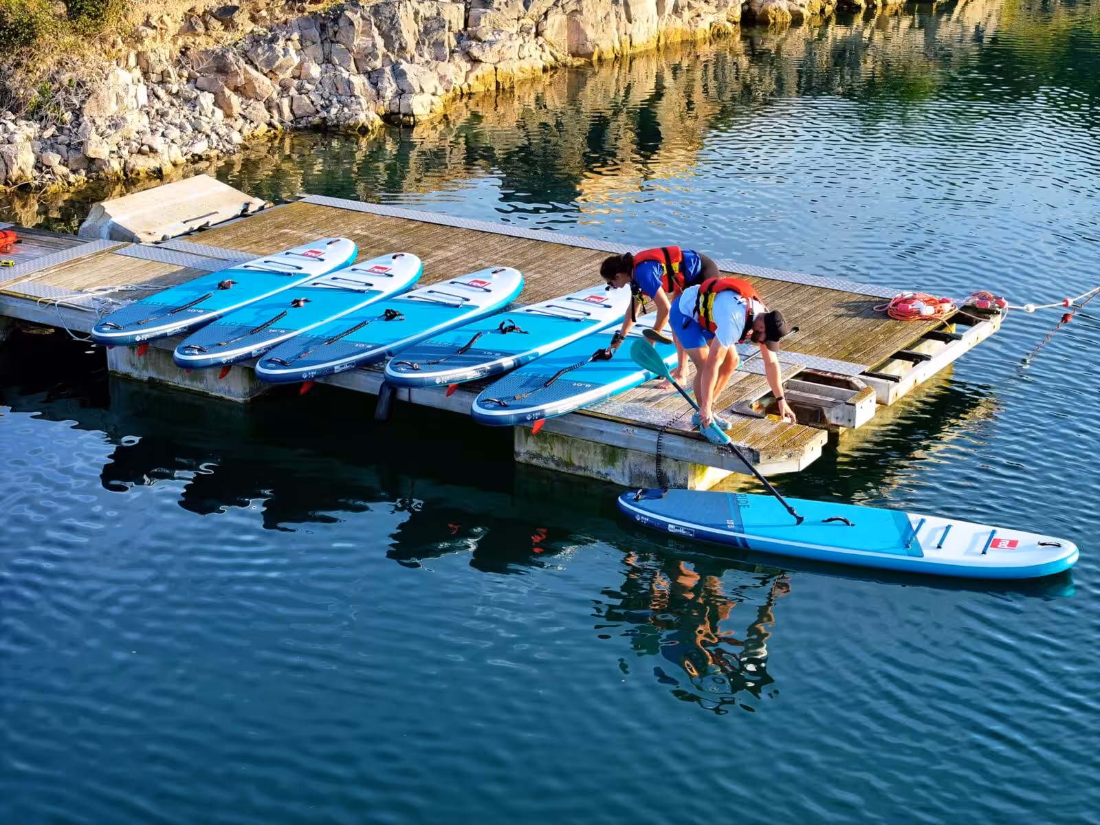 Paddleboarding hire and water access at The Lake near Bristol