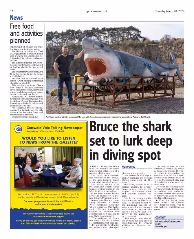 The Lake shark attraction featured by Gazette Series