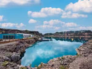 The Lake at Cromhall Quarry is an open water swimming, scuba diving and paddleboarding venue located north of Bristol. Picture by Carl Hewlett
